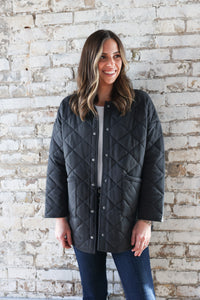 Dani Quilted Jacket >> Charcoal