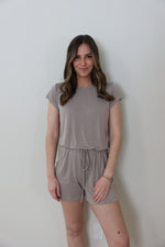 Load image into Gallery viewer, Maya Romper &gt;&gt; Taupe (Two Left)
