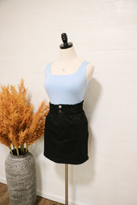 Black Denim Skirt (One Left - Size L)