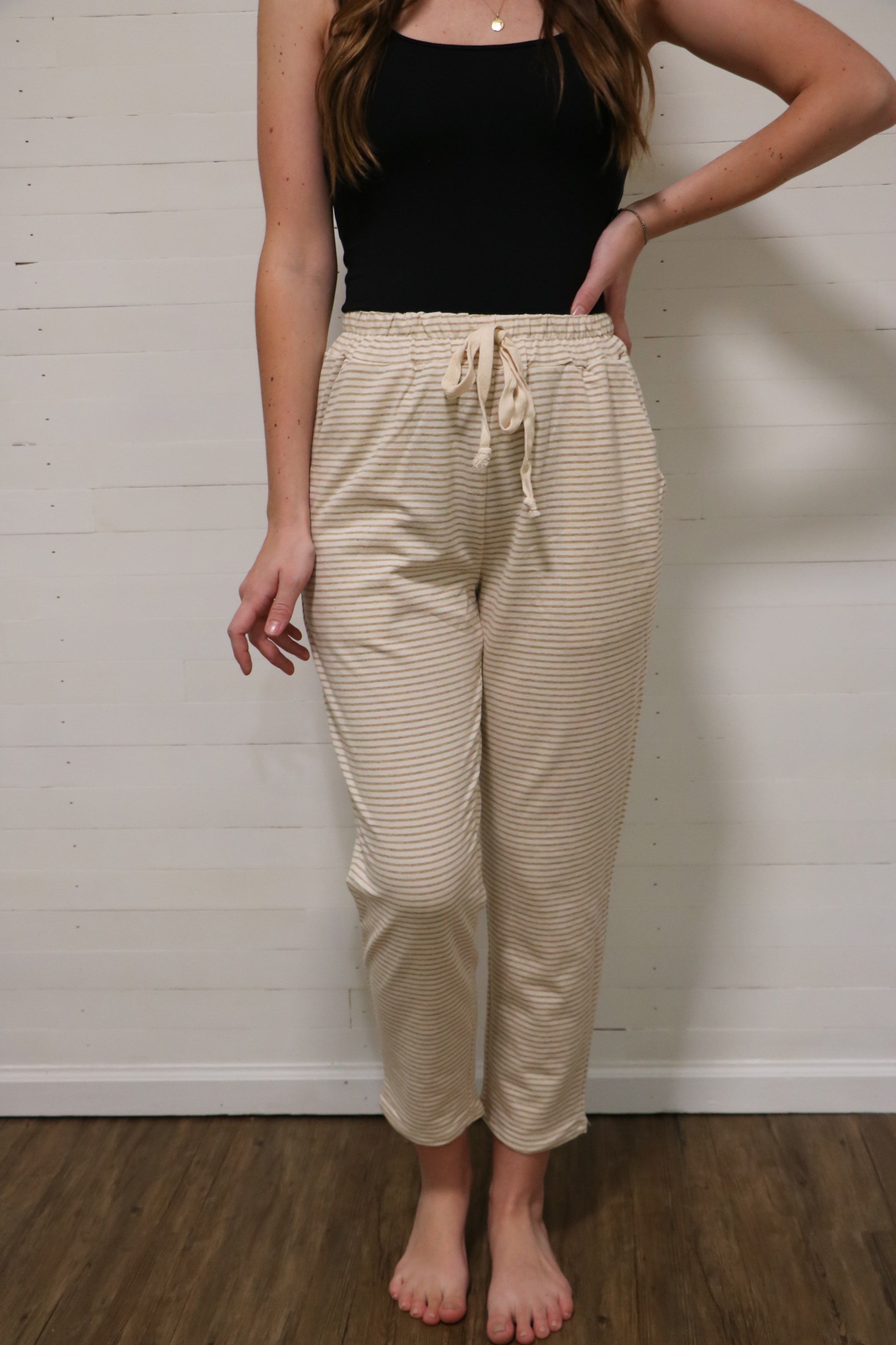 The Pinstripe Joggers (One Left - Size L)